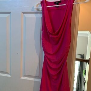 Pink Draped Women's Dress